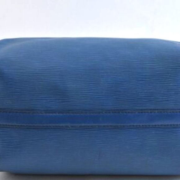 SALE! Vintage Louis Vuitton Epi Speedy 30 Blue Leather Gold Satchel Boston Bag - Picture 11 of 16